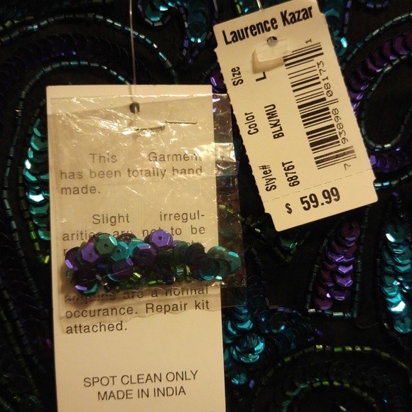 Brand New Laurence Kazar Sequin Top - Picture 4 of 4